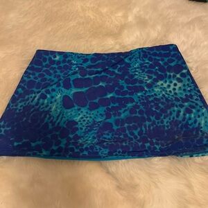 No brand, no size, tie dye blue, swim skirt